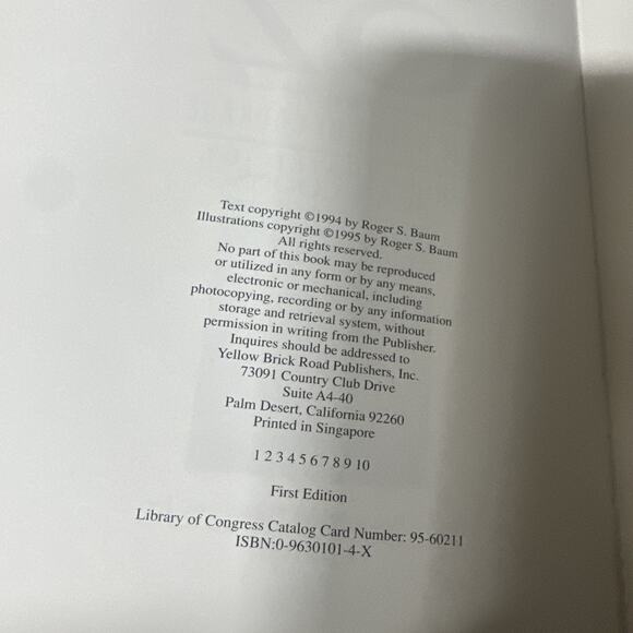 The Lion of Oz and the Badge of Courage by Roger S. Baum 1st Edition Signed - Picture 7 of 7